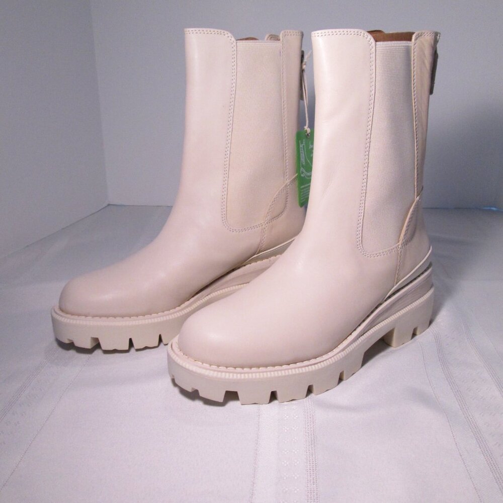 Sam Edelman Genia Chelsea Boots Ivory Leather Sz 6 - Picture 4 of 10